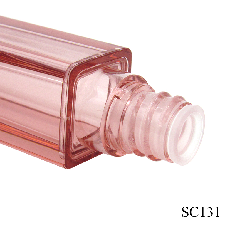 6ml square empty lip gloss container reusable clear frosted plastic lip gloss tube, cosmetic packaging manufacturers custom