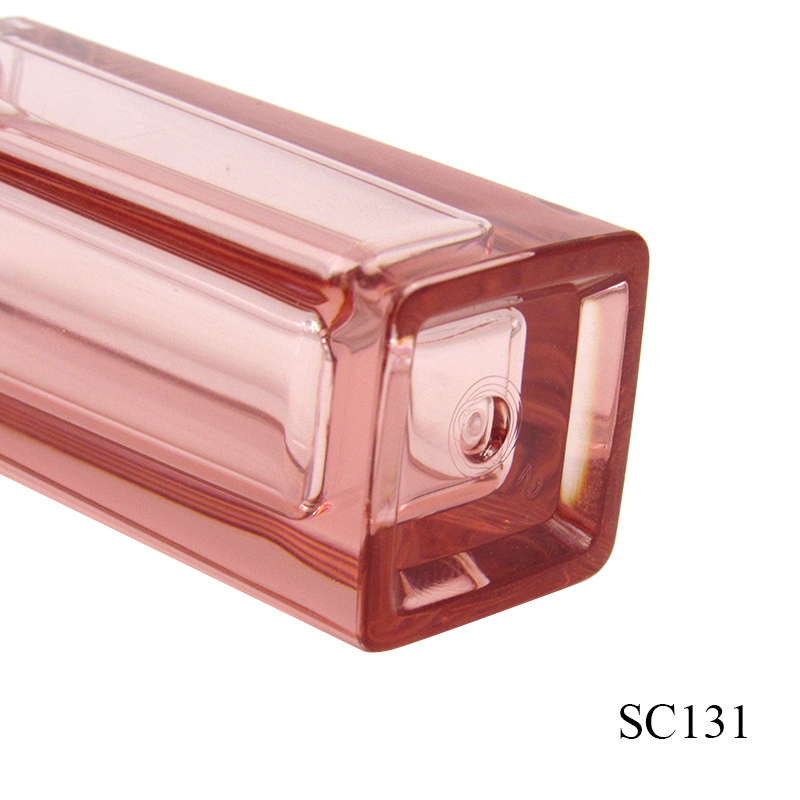 6ml square empty lip gloss container reusable clear frosted plastic lip gloss tube, cosmetic packaging manufacturers custom