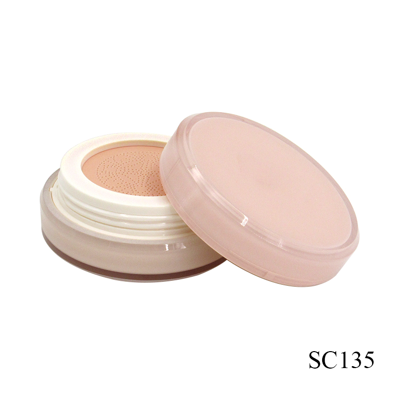 New style plastic empty cosmetic air cushion case round leakproof spiral lid BB cream container manufacturers wholesale