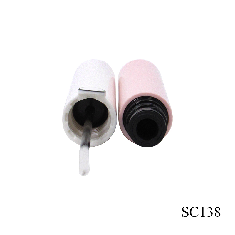 Wholesale 5ml round plastic mascara tube custom empty cosmetic mascara container packaging