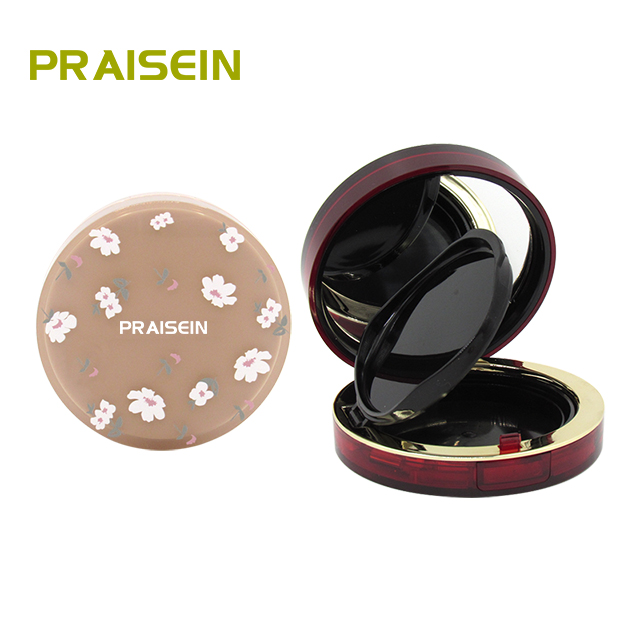 Round liquid foundation container packaging cosmetics plastic air cushion BB cream foundation case powder compact case