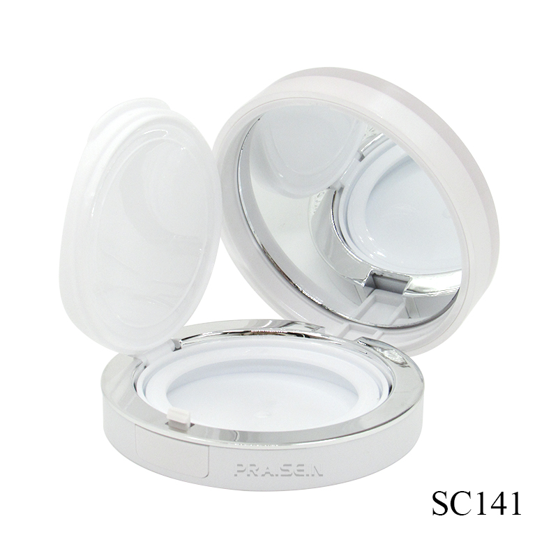 Round liquid foundation container packaging cosmetics plastic air cushion BB cream foundation case powder compact case