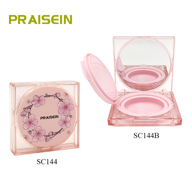 Wholesale plastic air cushion foundation compact case square cosmetic air cushion CC cream container packaging