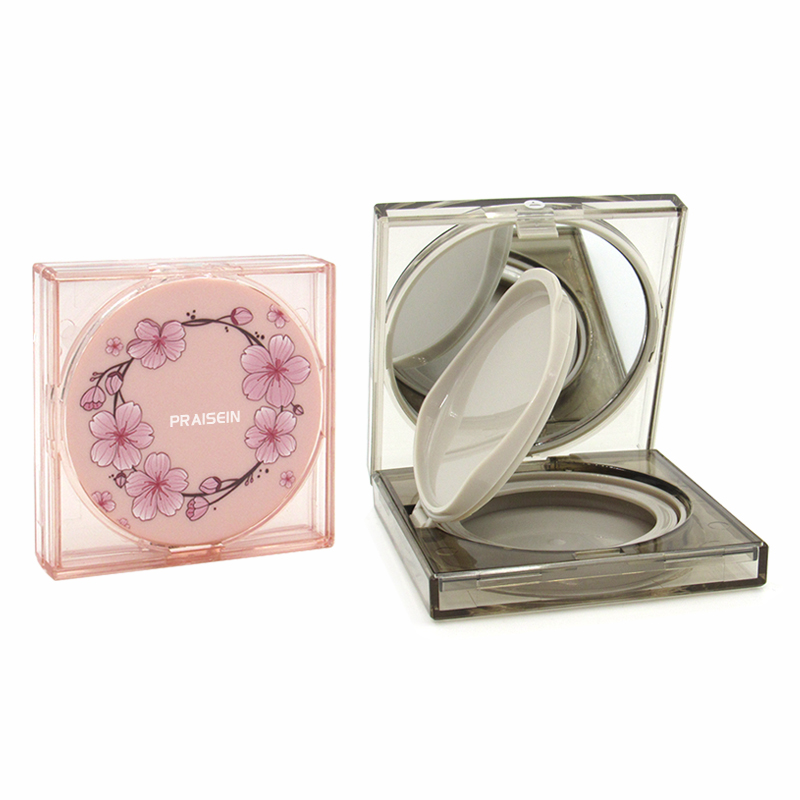 Wholesale plastic air cushion foundation compact case square cosmetic air cushion CC cream container packaging