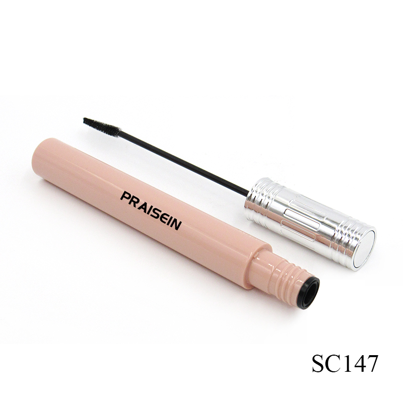 Factory manufactures cosmetic lip gloss tube replaceable brush plastic packaging 2.5ml round empty mascara tube