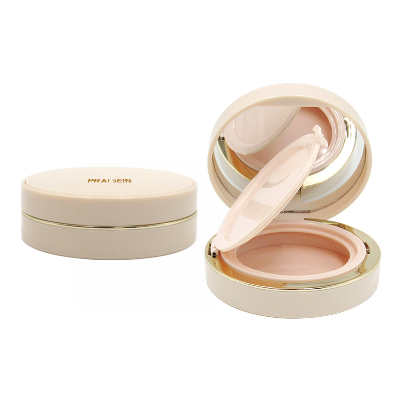 Empty cosmetic foundation packaging white black magnet air cushion BB cream container round plastic case packaging