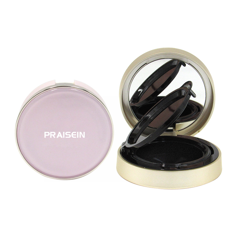 Empty cosmetic foundation packaging white black magnet air cushion BB cream container round plastic case packaging