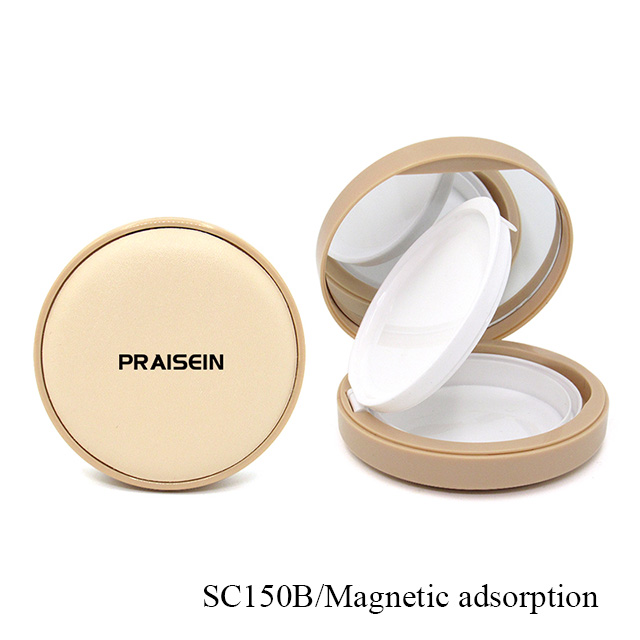 High quality empty cosmetic air cushion container custom label circular magnet air cushion concealer foundation case