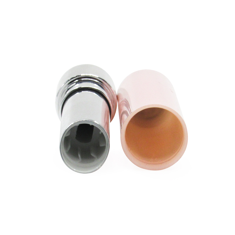 Free sample excellent quality round cosmetic plastic empty lipstick tube container custom