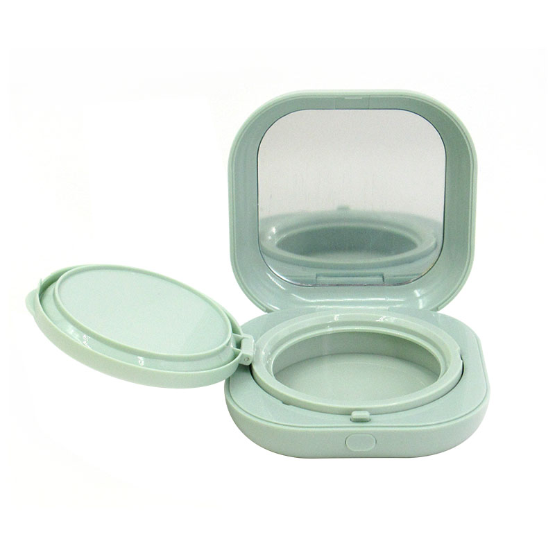 Custom private labels empty portable air cushion BB cream containers square cosmetics air cushion case plastic packaging