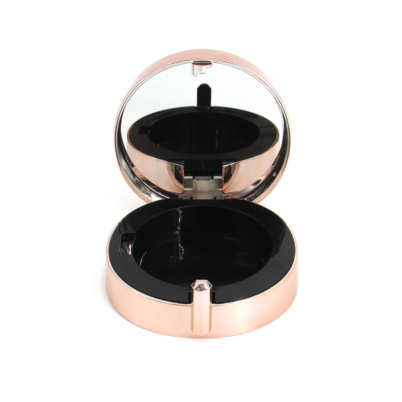 Production high-grade empty cosmetics liquid foundation BB cream container round air cushion box with mirror plastic packaging