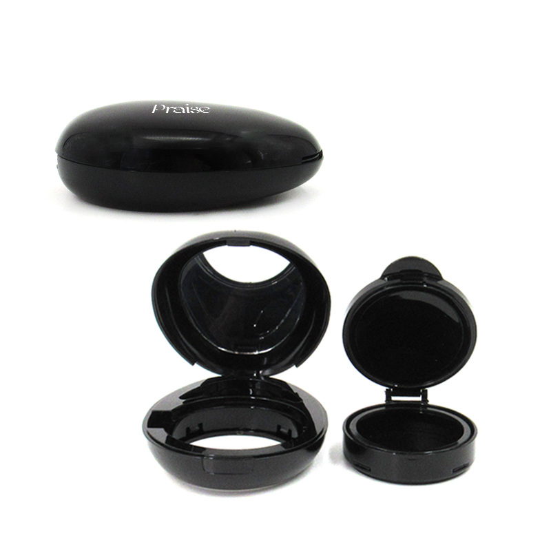 Customized new magnetic adsorption air cushion case cosmetic packaging oval plastic concealer liquid foundation container