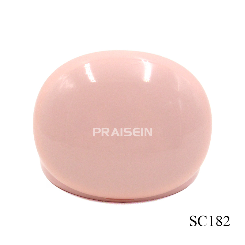 Own brand empty pink fillable air cushion compact case with mirror plastic BB air cushion case