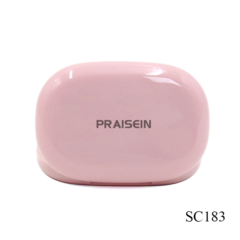 Eye shadow case custom supplier cosmetic packaging pink plastic blush container