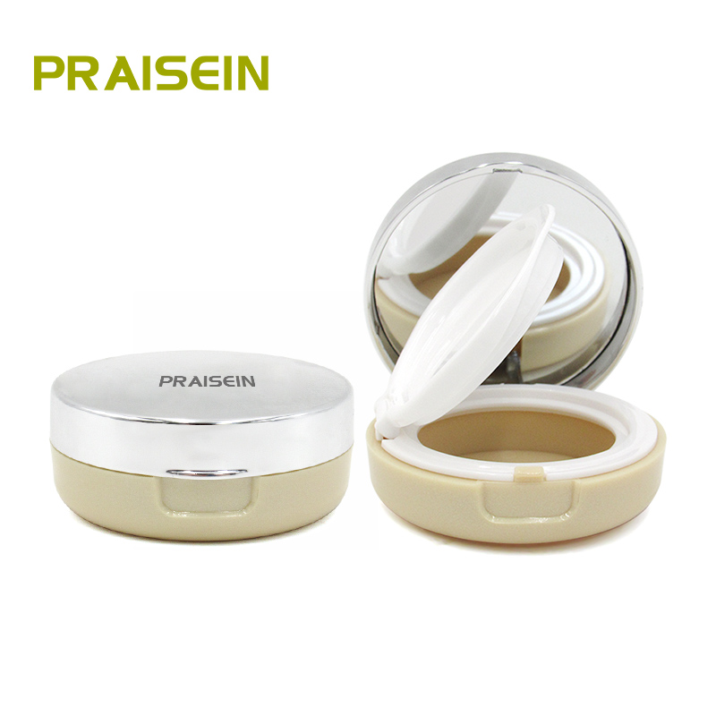 PRAISEIN Custom Round BB Air Cushion Compact Empty plastic Mini Air cushion case with mirror