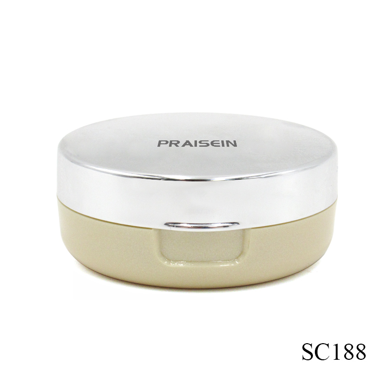 PRAISEIN Custom Round BB Air Cushion Compact Empty plastic Mini Air cushion case with mirror