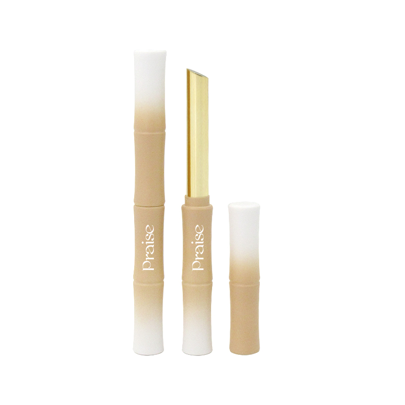 Newly designed bamboo shaped 3ml lip gloss/mascara container, portable plastic lipstick tube cosmetic packaging