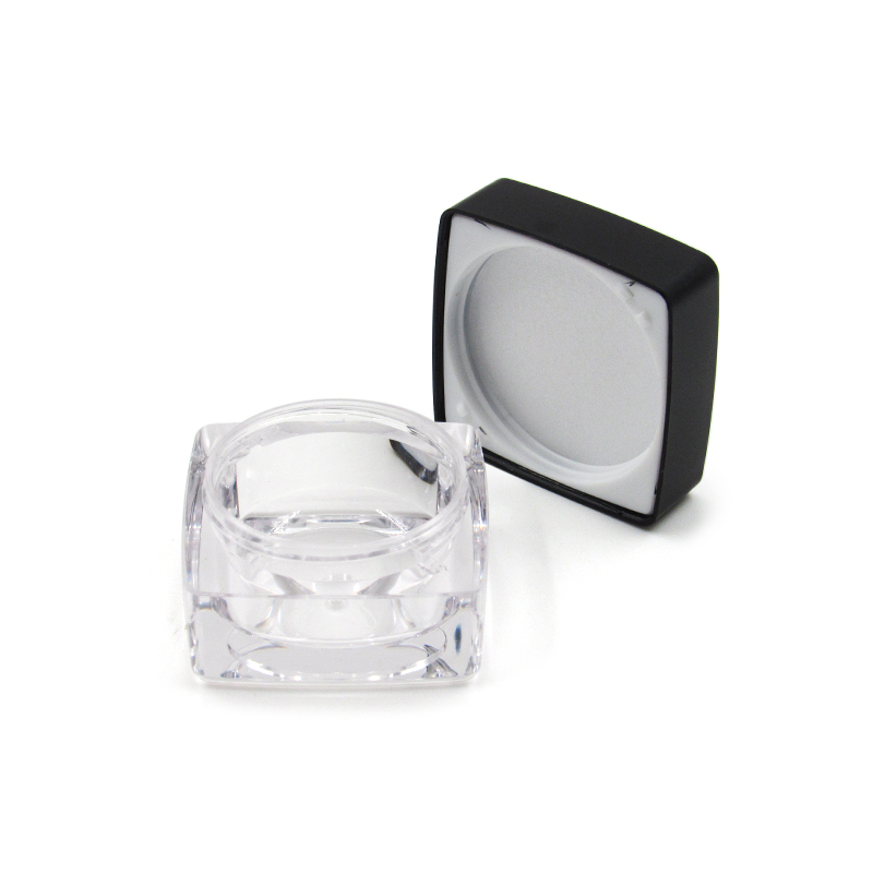 5g square shape empty clear face cream jar mini portable plastic cream sample container cosmetic packaging