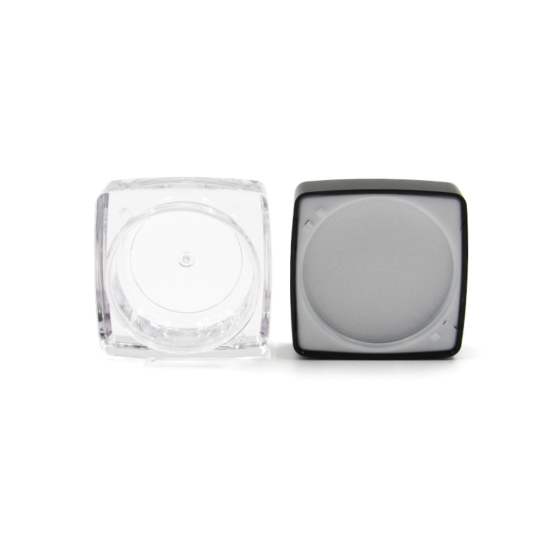 5g square shape empty clear face cream jar mini portable plastic cream sample container cosmetic packaging