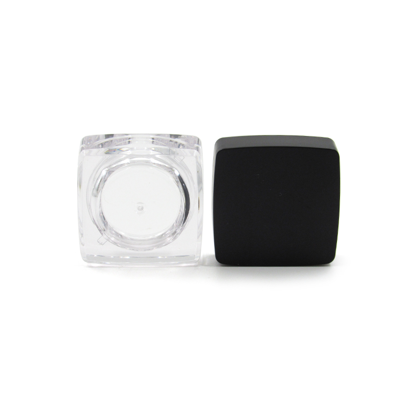 5g square shape empty clear face cream jar mini portable plastic cream sample container cosmetic packaging