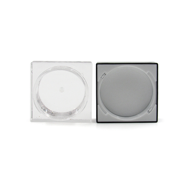 15g Environmental friendly square plastic empty clear powder container cosmetics case packaging custom private label