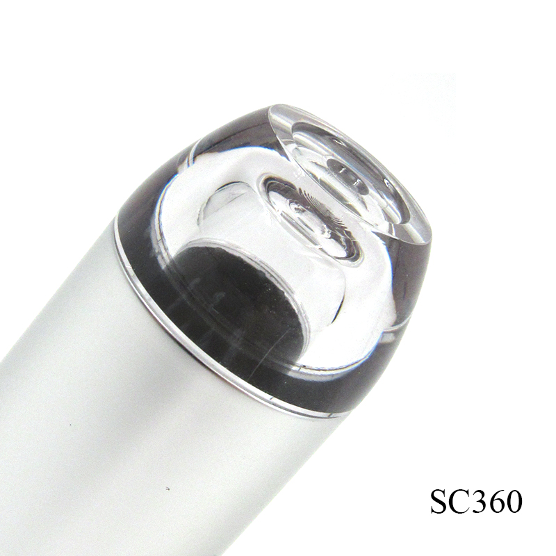 Silver plastic cosmetic eyelash growth serum container custom logo, 5ml round empty lipgloss tube support sampling