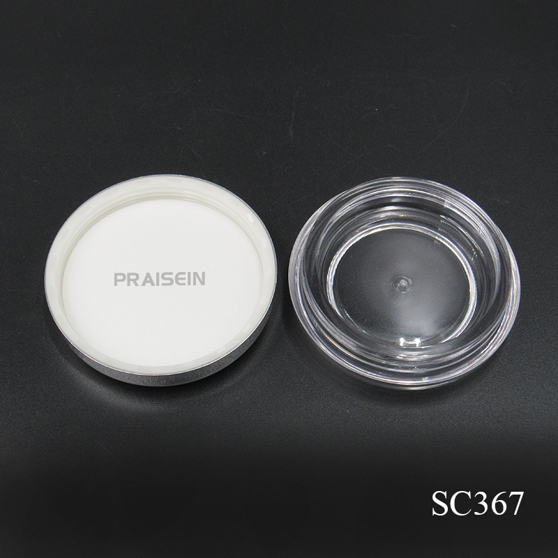 Round monochrome concealer packaging custom logo 5g plastic cosmetic eyeshadow case