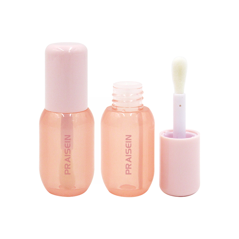 New chunky lip gloss packaging container custom spray coated 3ml 4ml empty plastic lip gloss tubes