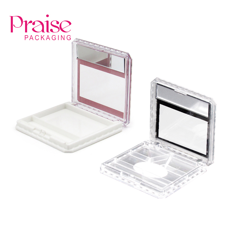 Hot selling Custom processing makeup palette 5 color empty Eye shadow container plastic cosmetic Blush case with mirror