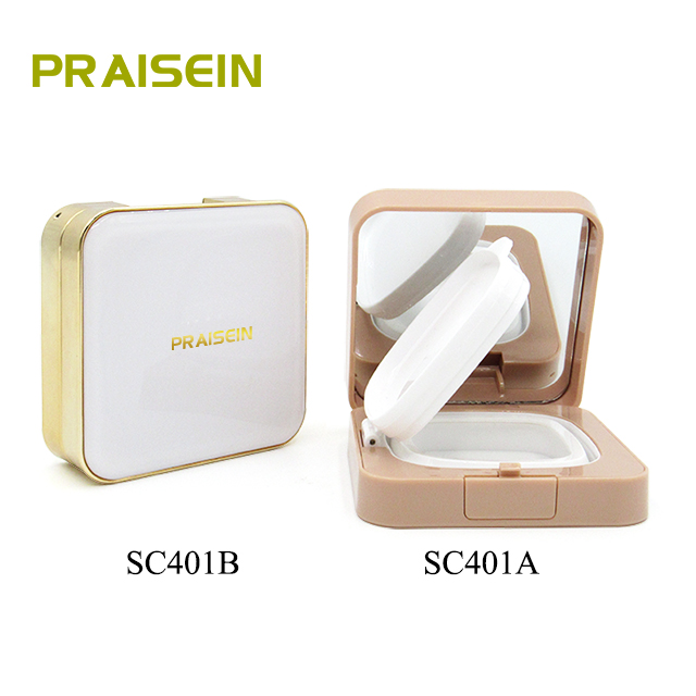 Air cushion BB cream container packaging top grade square empty plastic air cushion foundation case for cosmetics