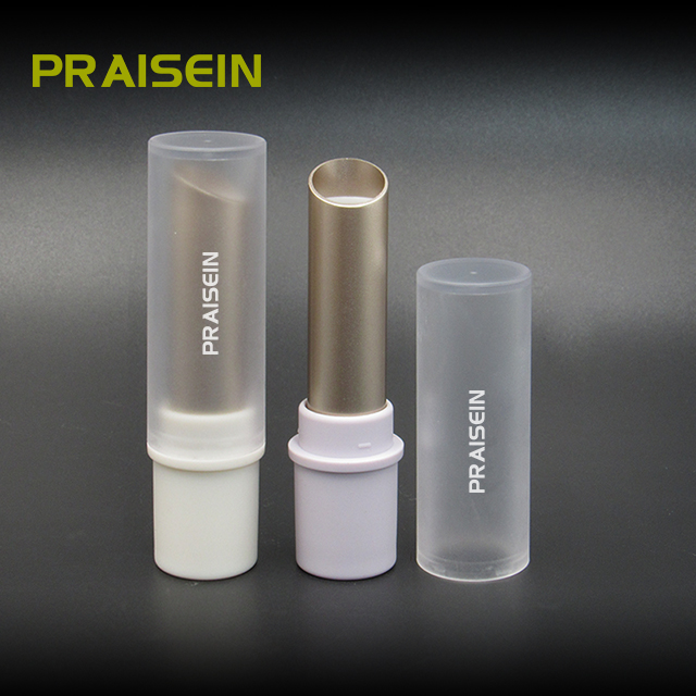 Private brand plastic cosmetic lipstick tube packaging injection round empty lipstick containers