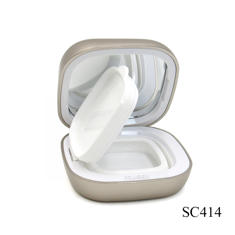 Factory new champagne gold plastic foundation case packing empty cosmetics BB CC cream air cushion box packing