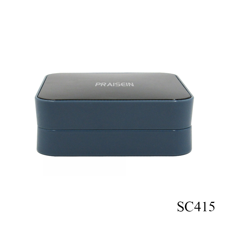 Custom magnetic buckle cir cushion box square cosmetic powder compact case plastic BB cream air cushion packaging