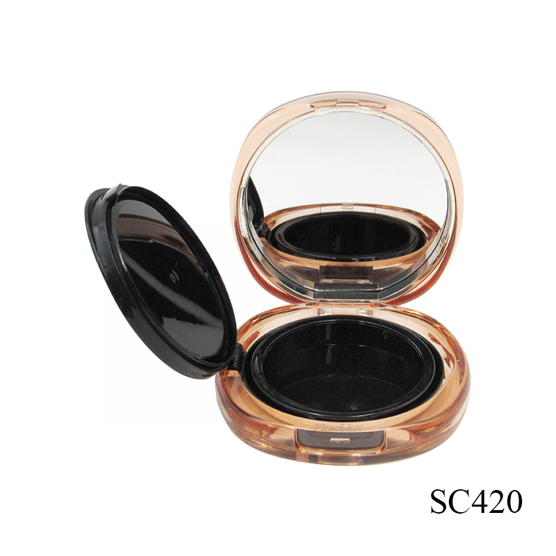 Empty square air cushion foundation case packaging air cushion BB cream case with mirror