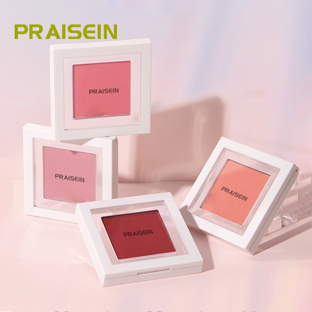 Factory produces square blush plastic packaging empty transparent cosmetic press powder compact case packaging