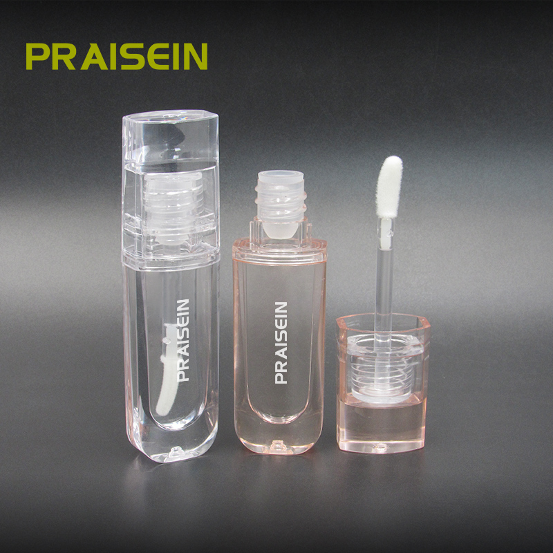 Custom plastic empty cosmetic lip gloss tube 3.8g clear lip gloss container packaging