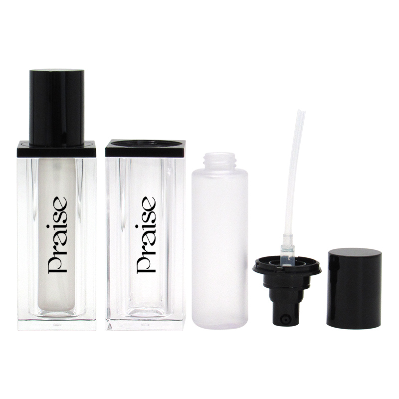 30ml press type empty skin care lotion bottle with inner liner removable acrylic essence container plastic packaging custom