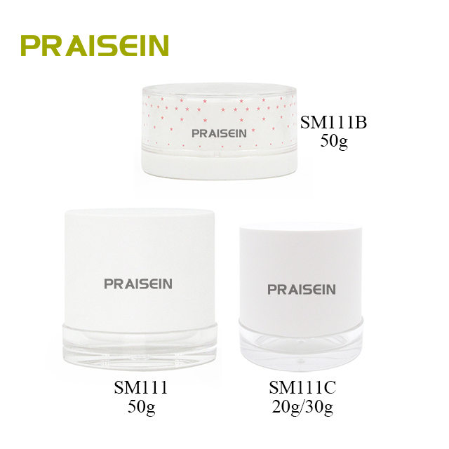 Custom exquisite round grind arenaceous shell empty cream jar 50g/80g acrylic cosmetic face cream container with white high lid