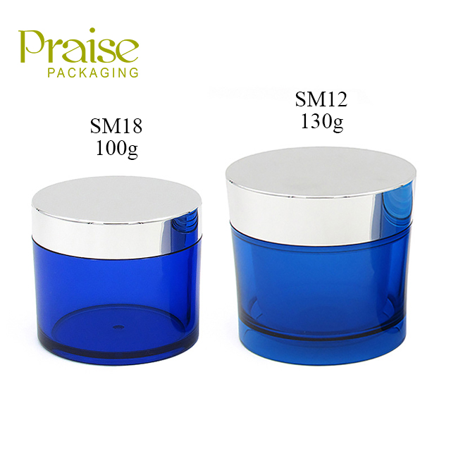 Plastic Jar cream container,100g 130g high quality cosmetic cream empty plastic lotion cream jar cosmetic packaging set