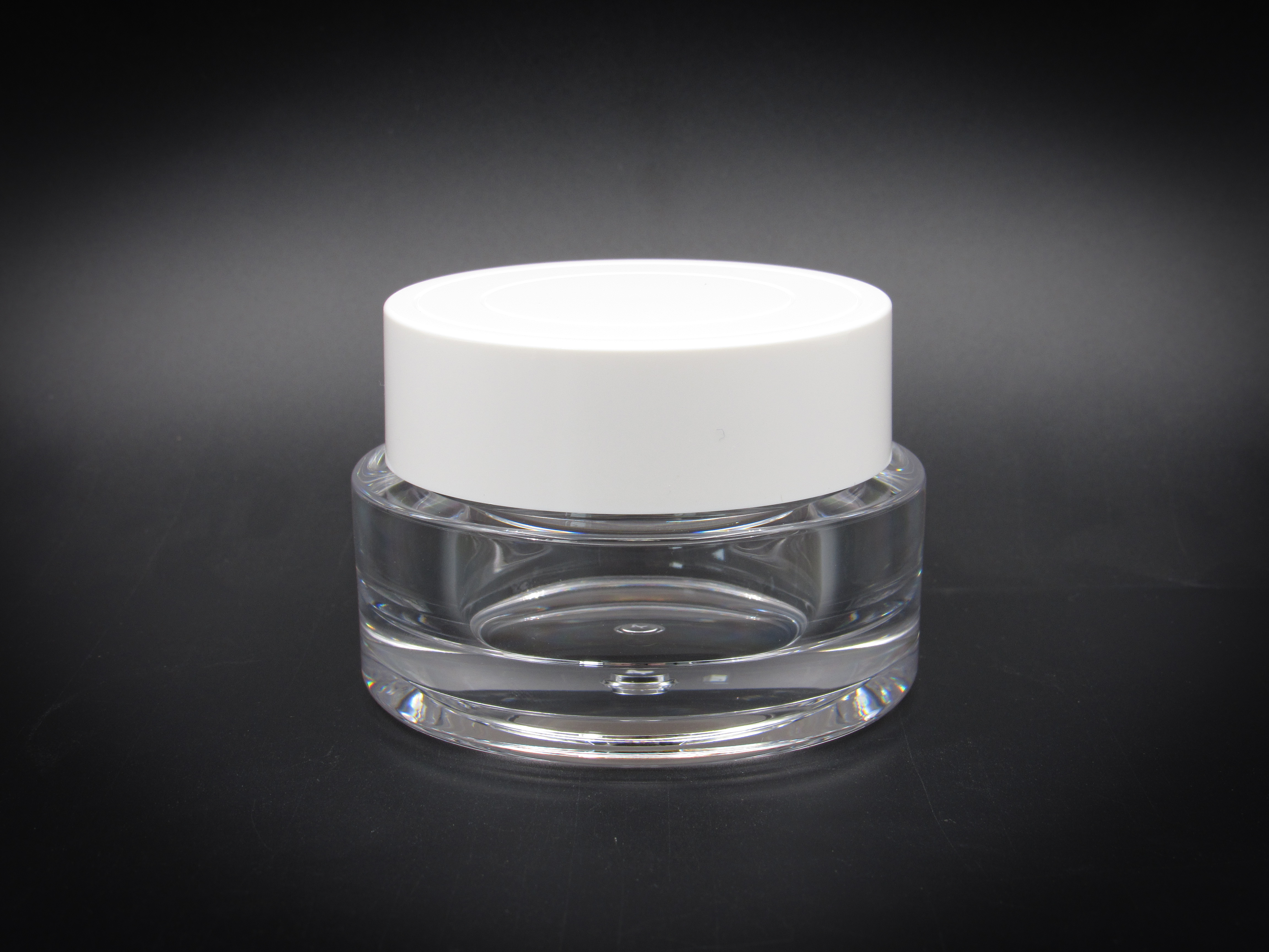 China supplier 50g acrylic empty cream packaging clear plastic cosmetic jar