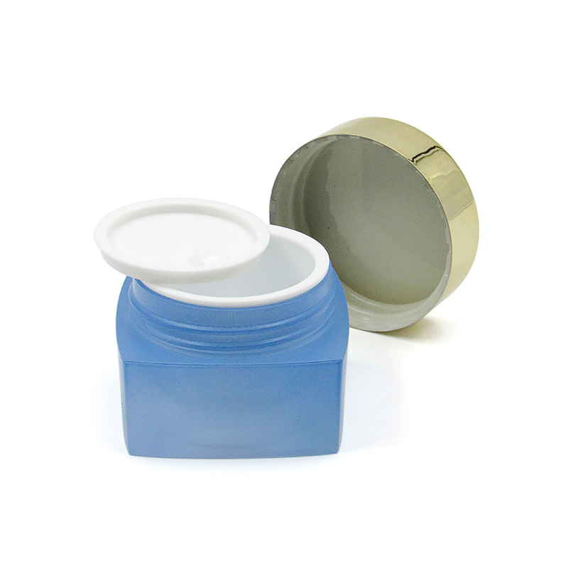 Cosmetic 10g sample cream jar, Skincare mini face & eye cream mask empty jar container,Square bottom round lid plastic packaging