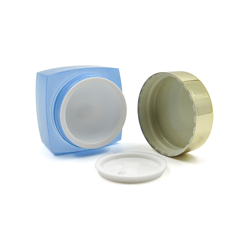 Cosmetic 10g sample cream jar, Skincare mini face & eye cream mask empty jar container,Square bottom round lid plastic packaging