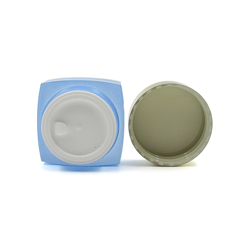 Cosmetic 10g sample cream jar, Skincare mini face & eye cream mask empty jar container,Square bottom round lid plastic packaging