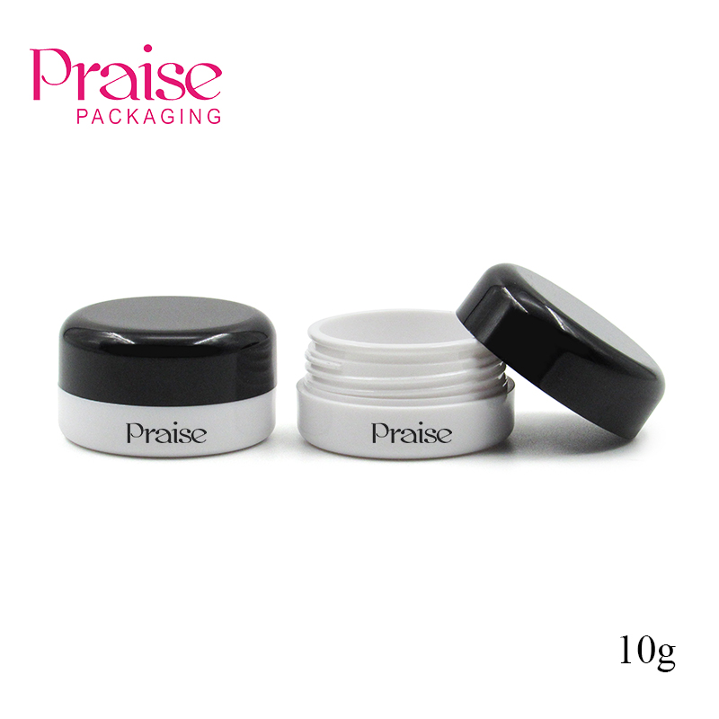 Round plastic PP cream mini container, Custom wholesale cosmetic 10g empty cream trial sample jar, Easy to carry when traveling