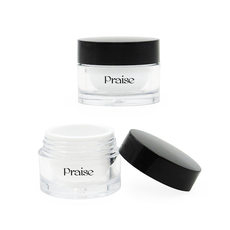 Custom colors and logos cosmetics container packaging 5g/10g portable round empty clear face cream sample plastic jar