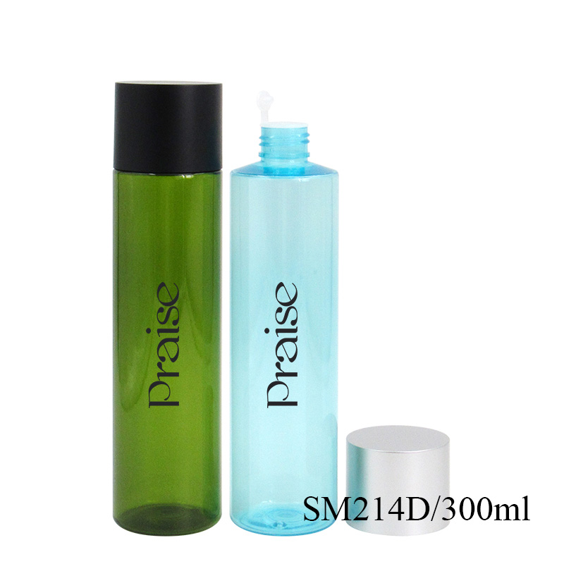 150ml/200ml/250ml/300ml empty skin care toner water bottle wholesale round PET plastic lotion container with leakproof stopper