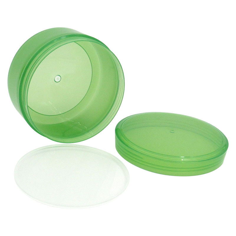 Manufacturer of custom plastic cosmetics packaging round wide-mouth cream jar, 300g empty green aloe vera gel container