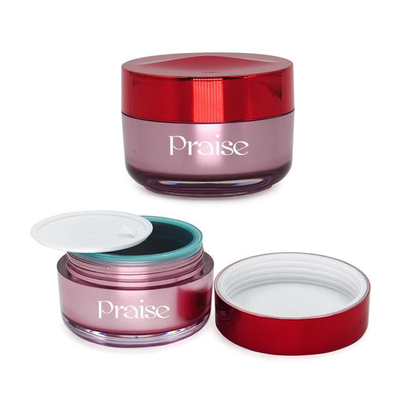 OEM factory wholesale 10g/25g/50g cosmetic containers metallic color empty cream jar packaging travel portable