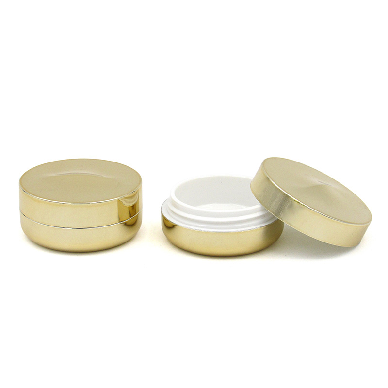 OEM factory wholesale 10g/25g/50g cosmetic containers metallic color empty cream jar packaging travel portable