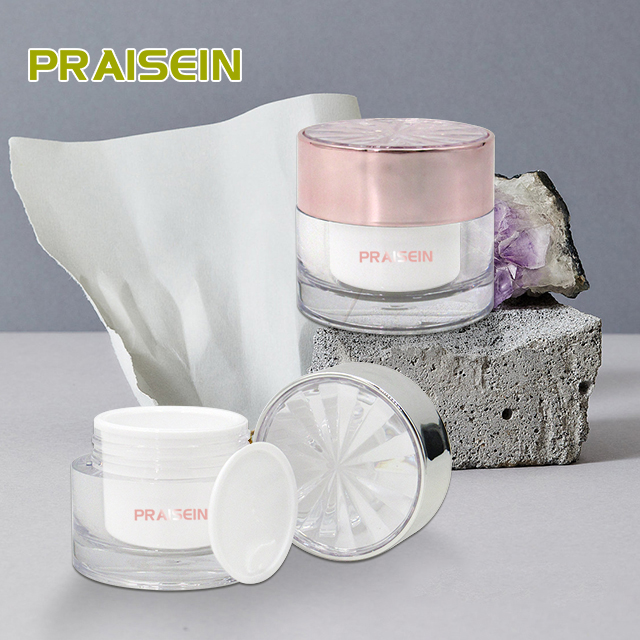 50g Round acrylic cream jar with gold lid custom high quality plastic empty cosmetic container packaging